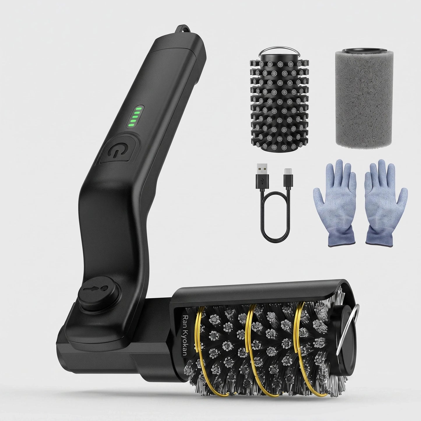 CARA Grill Pro electric BBQ brush kit with accessories