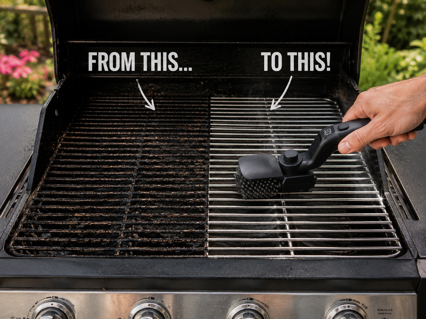 CARA™ Grill Pro — Electric BBQ Cleaning Brush
