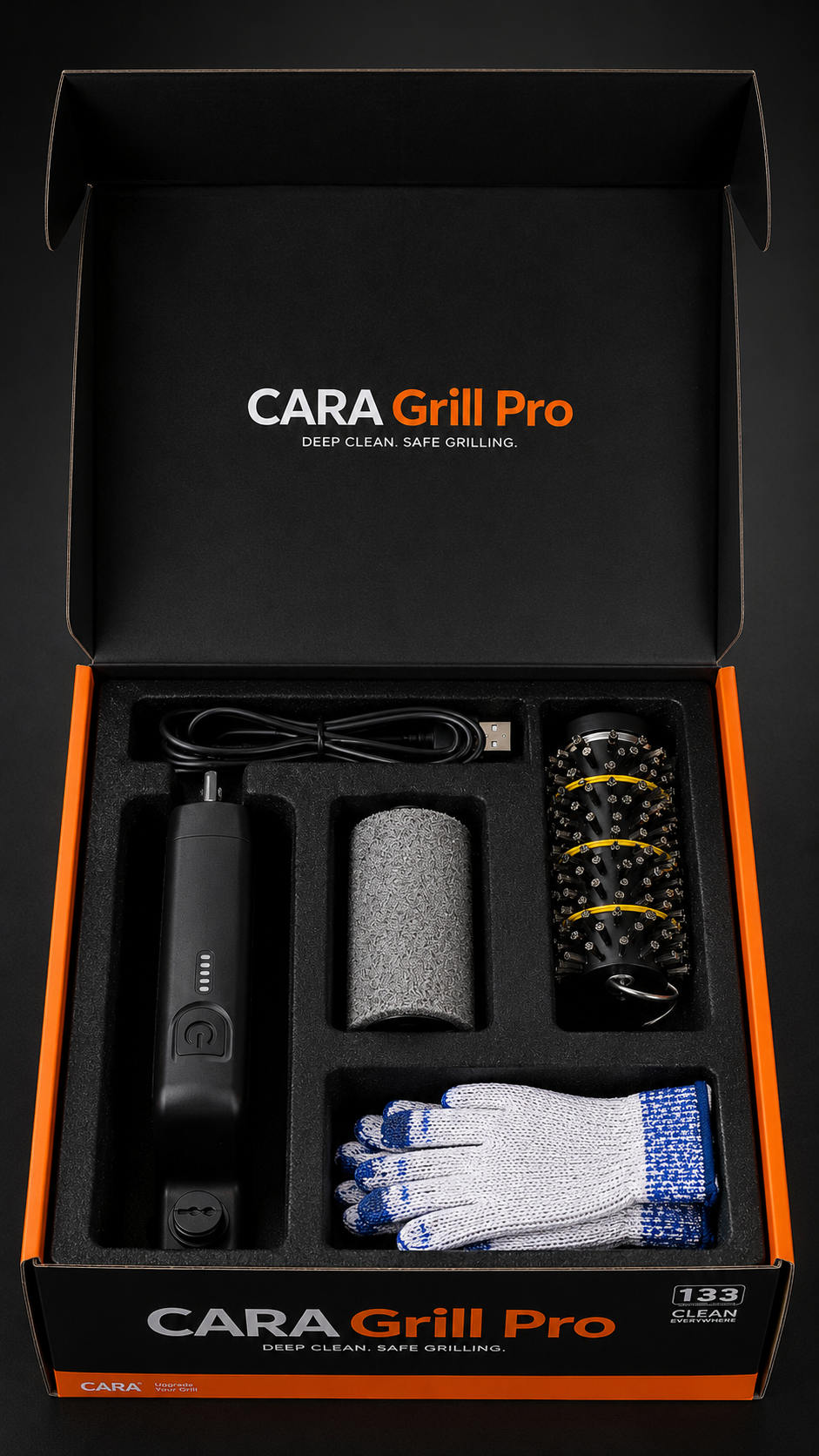 Woman unboxing CARA Grill Pro kit
