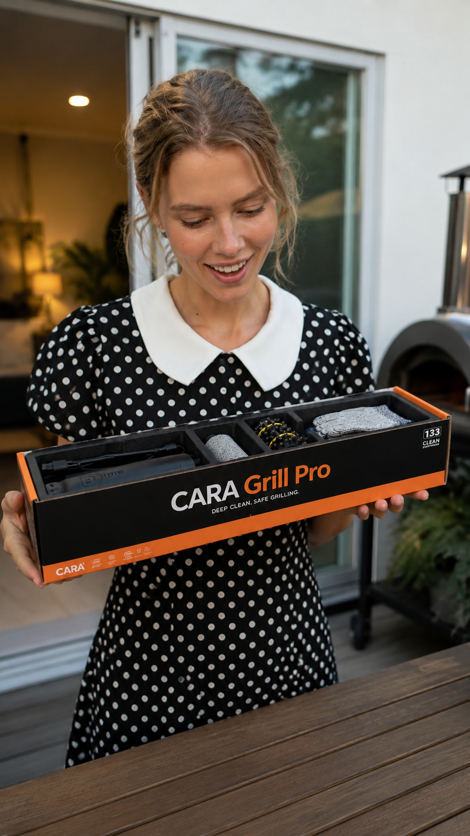 CARA Grill Pro open box with full kit